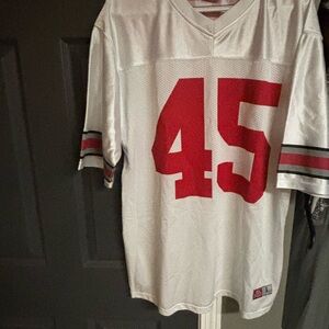 White Jersey with Red Number 45